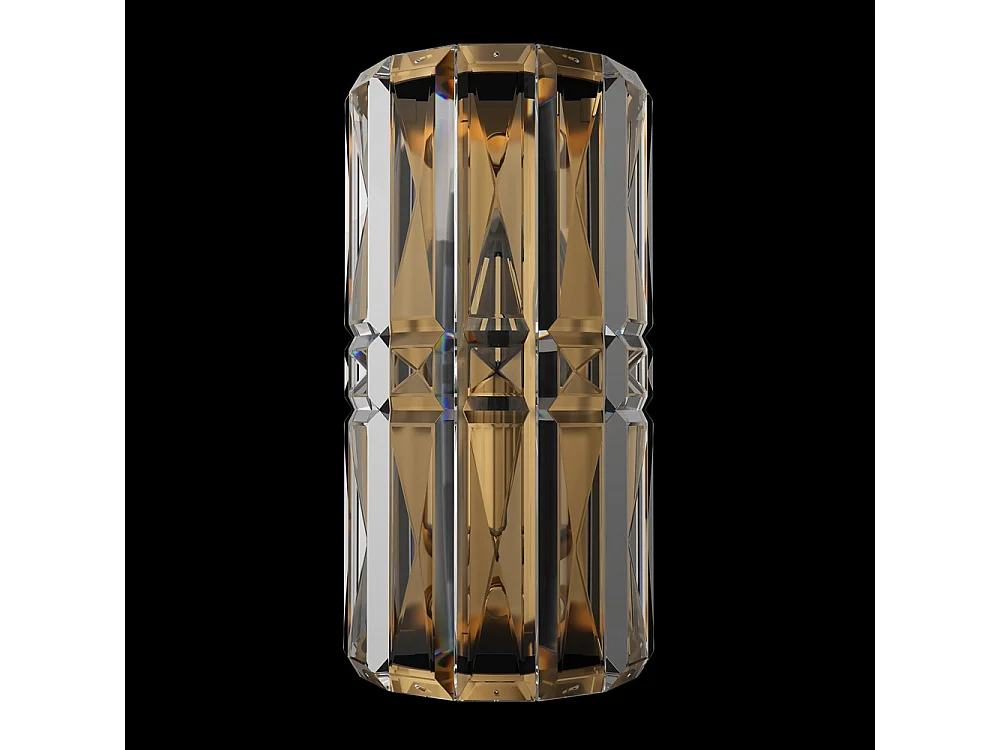 Maytoni Facet Lámpara de pared neoclásica de vidrio y cristal Oro