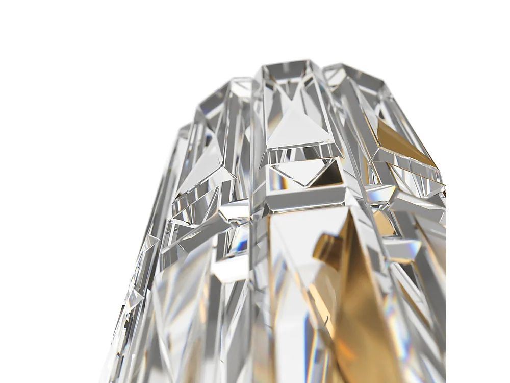 Maytoni Facet Lámpara de pared neoclásica de vidrio y cristal Oro