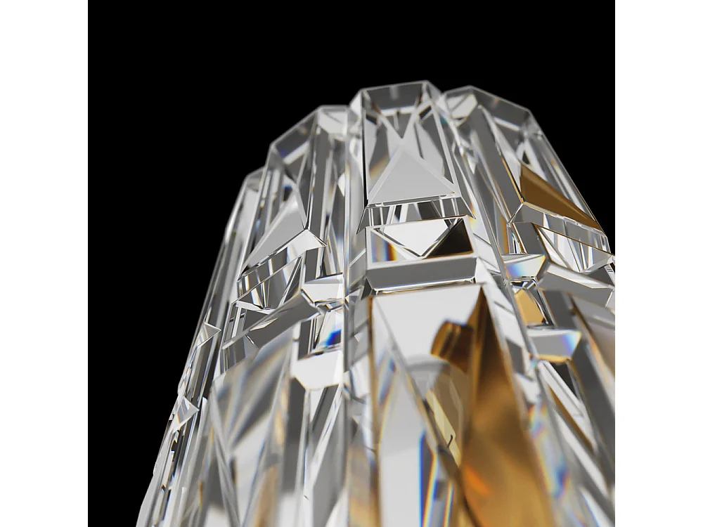 Maytoni Facet Lámpara de pared neoclásica de vidrio y cristal Oro