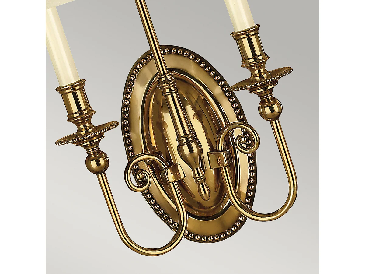 Applique a 2 luci Cambridge in ottone brunito