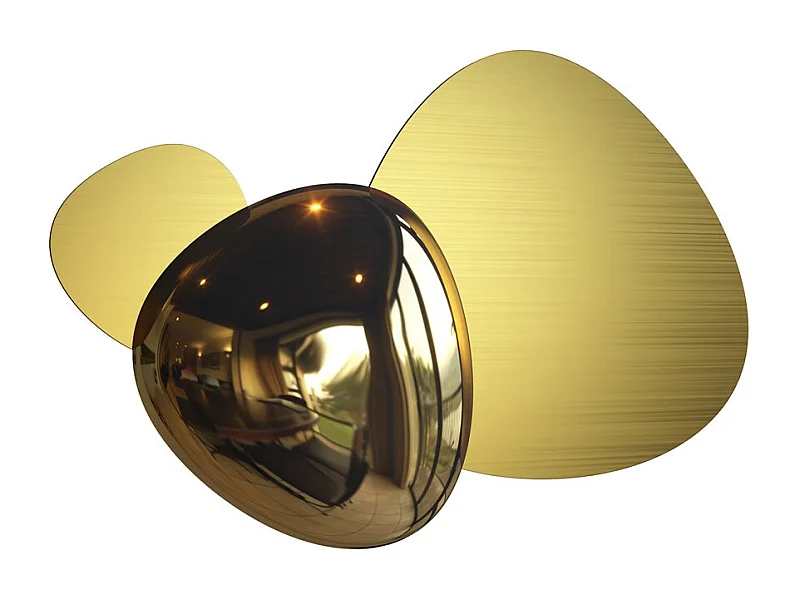 Maytoni Jack-stone Lámpara de pared LED integrada moderna dorada, 3000K