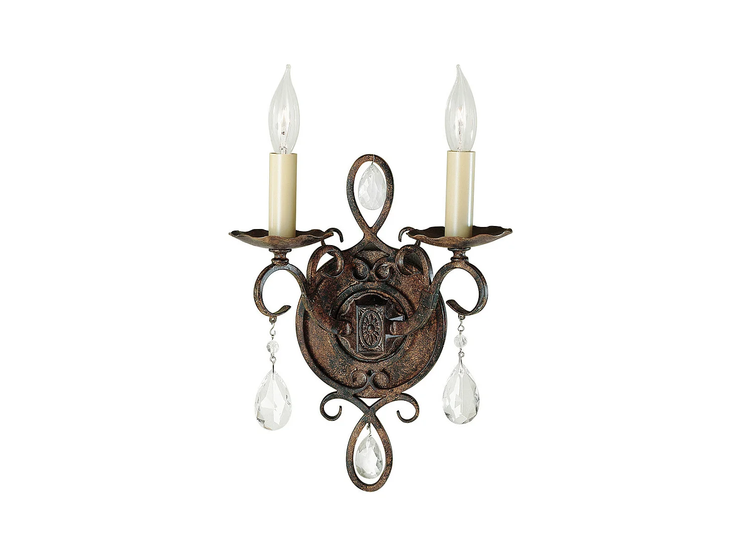 Chateau Feiss 2 licht Wandleuchte Mokka Bronze