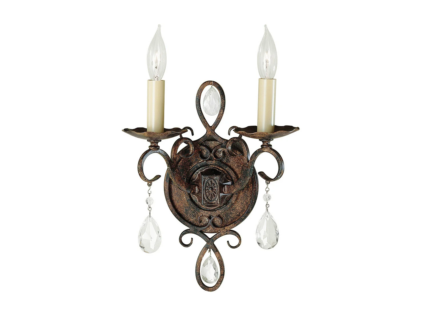 Chateau Feiss 2 licht Wandleuchte Mokka Bronze