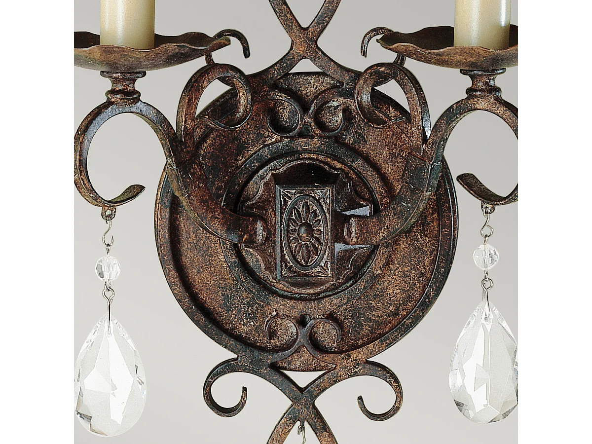 Chateau Feiss 2 licht Wandleuchte Mokka Bronze