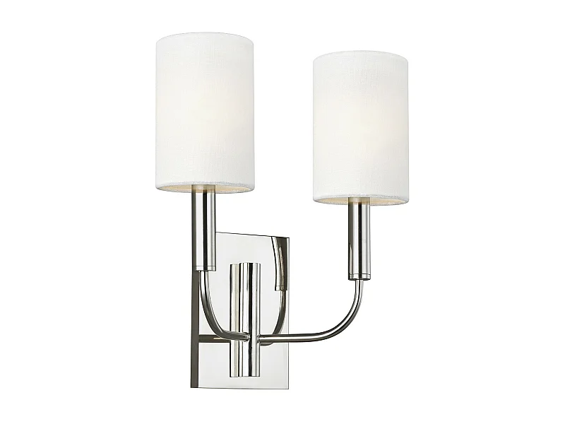 Elstead Brianna 2 licht Wandleuchte, Nickel poliert, E14