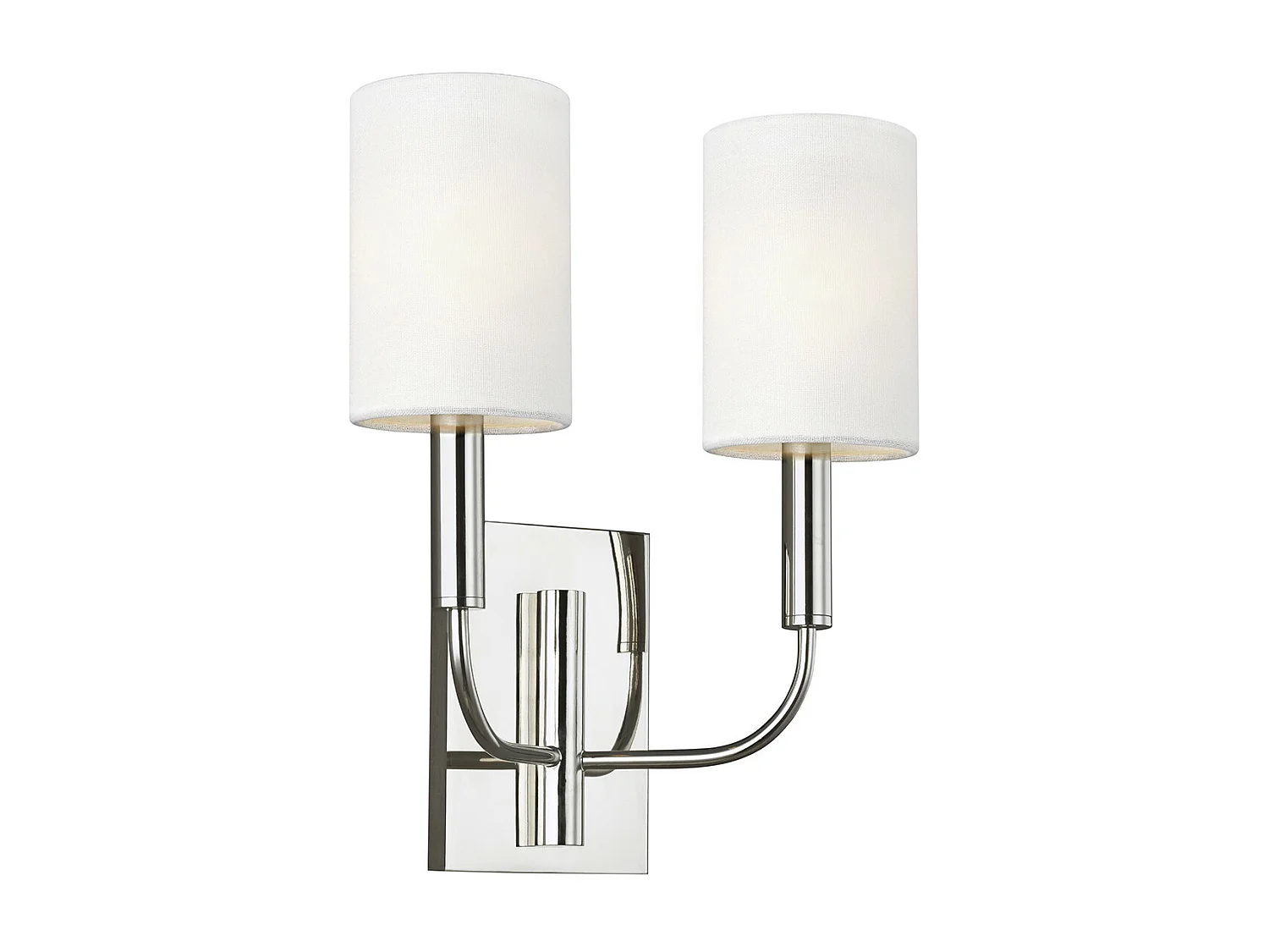 Elstead Brianna 2 licht Wandleuchte, Nickel poliert, E14