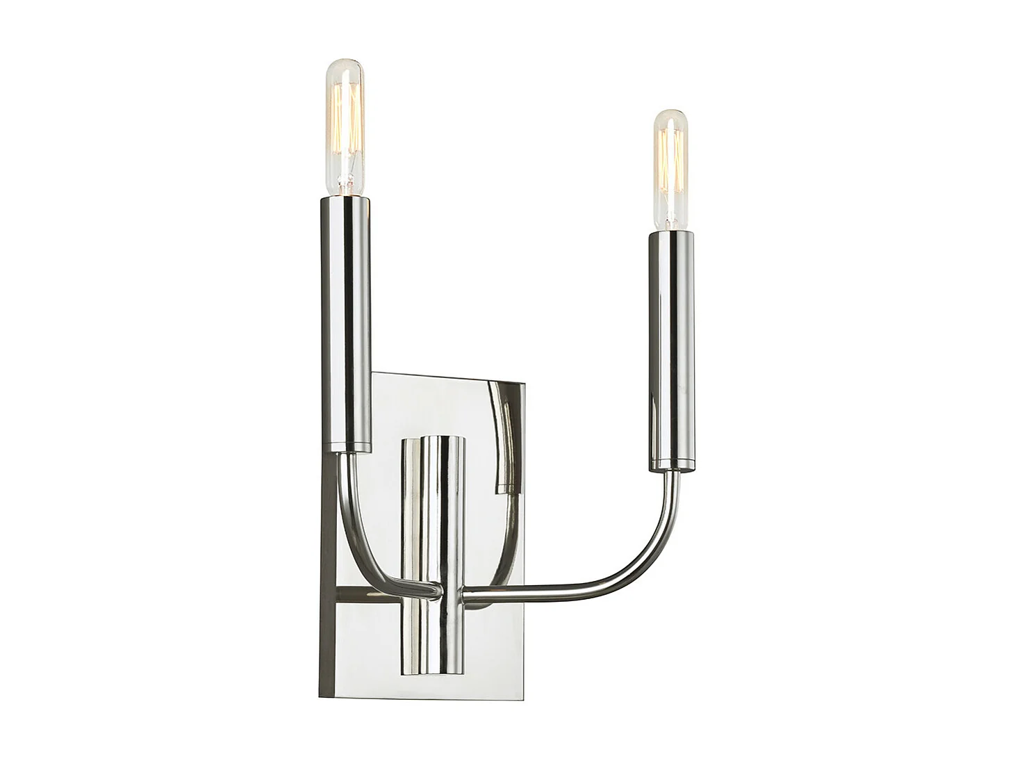 Elstead Brianna 2 ljus vägglampa, polerad nickel, E14