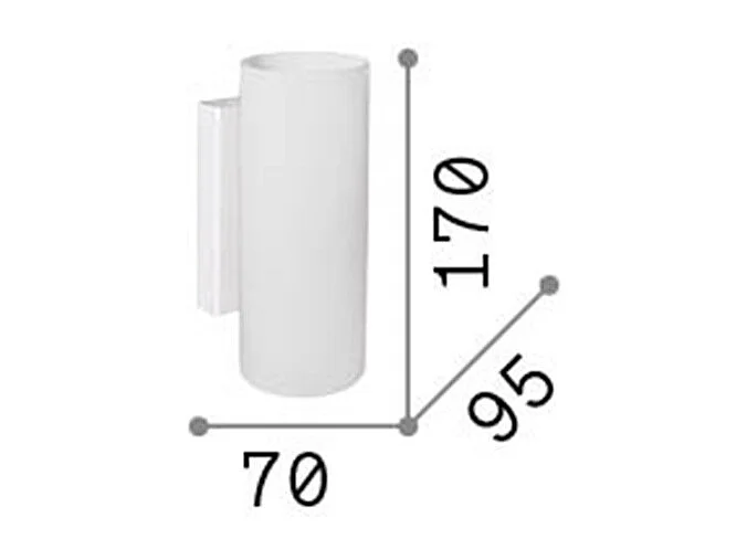 Ideal Lux Paul Applique Murale 2 Lumières Up & Down Blanc, G9