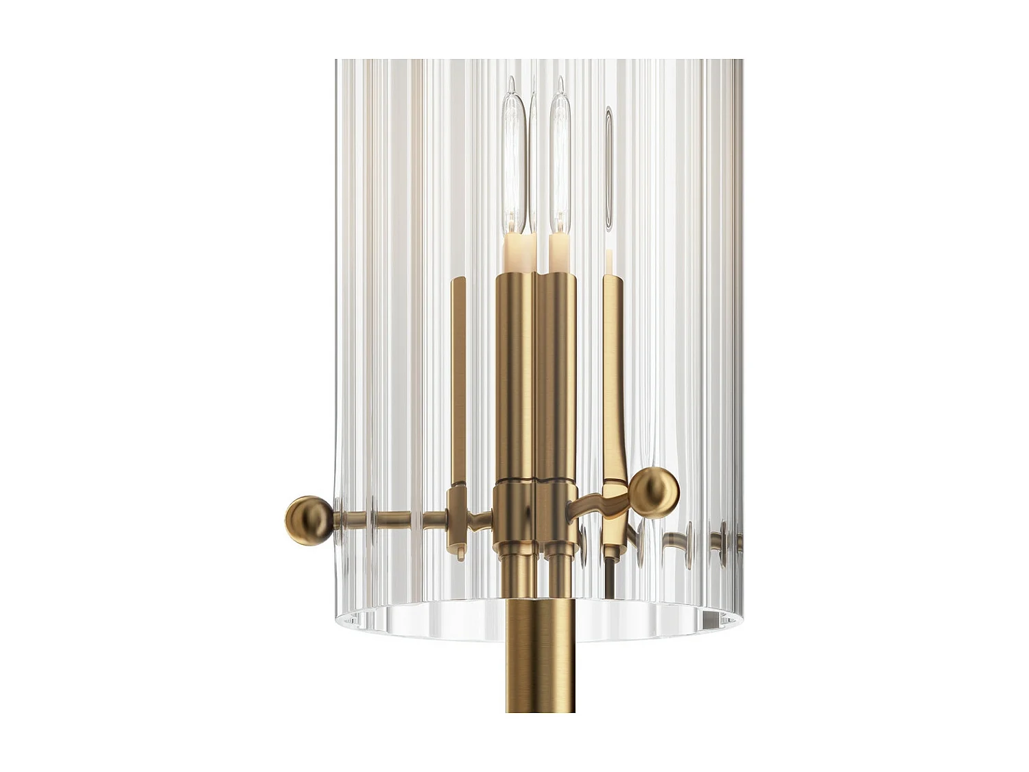 Maytoni Arco Neoklassizistische Wandlampe Messing, Glasschirm