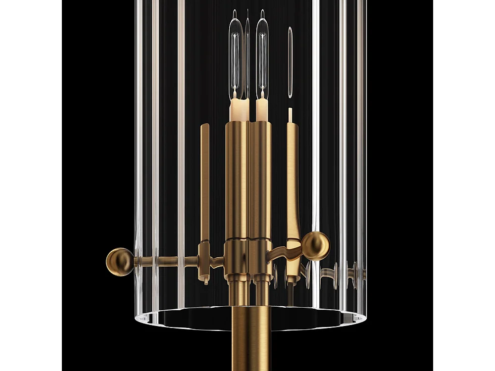 Maytoni Arco Neoklassizistische Wandlampe Messing, Glasschirm