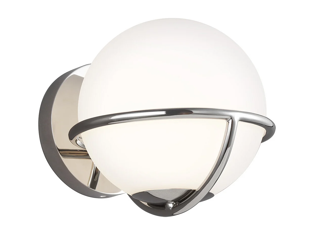 Elstead Apollo 1 licht Wandleuchte, Nickel poliert, G9