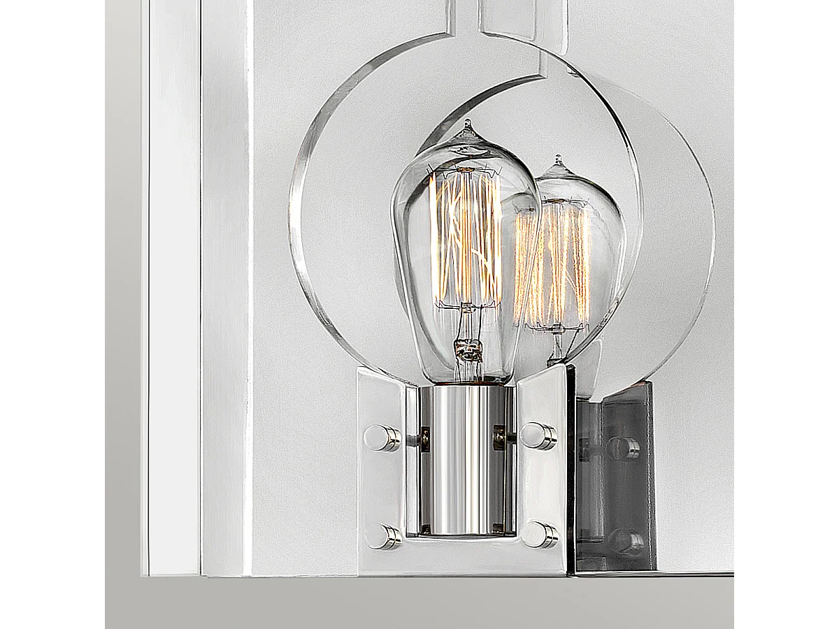 Lámpara de pared contemporánea en acero niquelado pulido y acrílico 1 luz E27 Ludlow