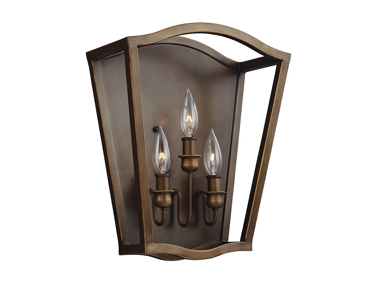 Elstead Yarmouth - Applique a 3 luci, ottone anticato verniciato