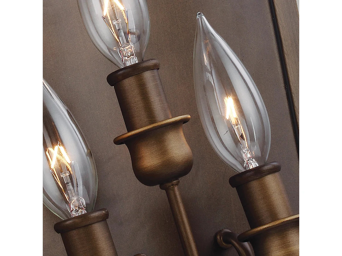 Elstead Yarmouth - Applique a 3 luci, ottone anticato verniciato