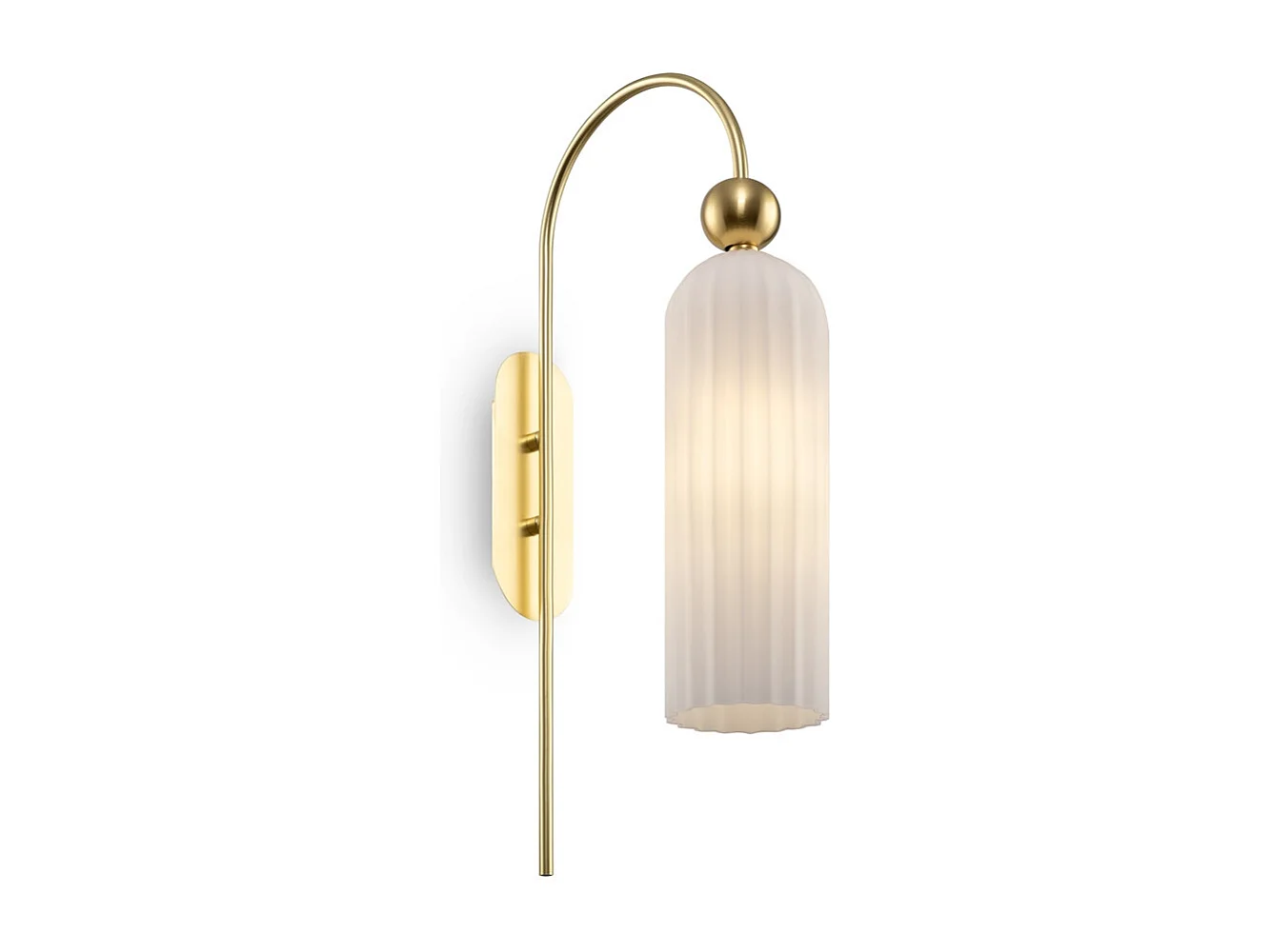Maytoni Antic Moderne Wandleuchte Gold, Glasschirm Weiß
