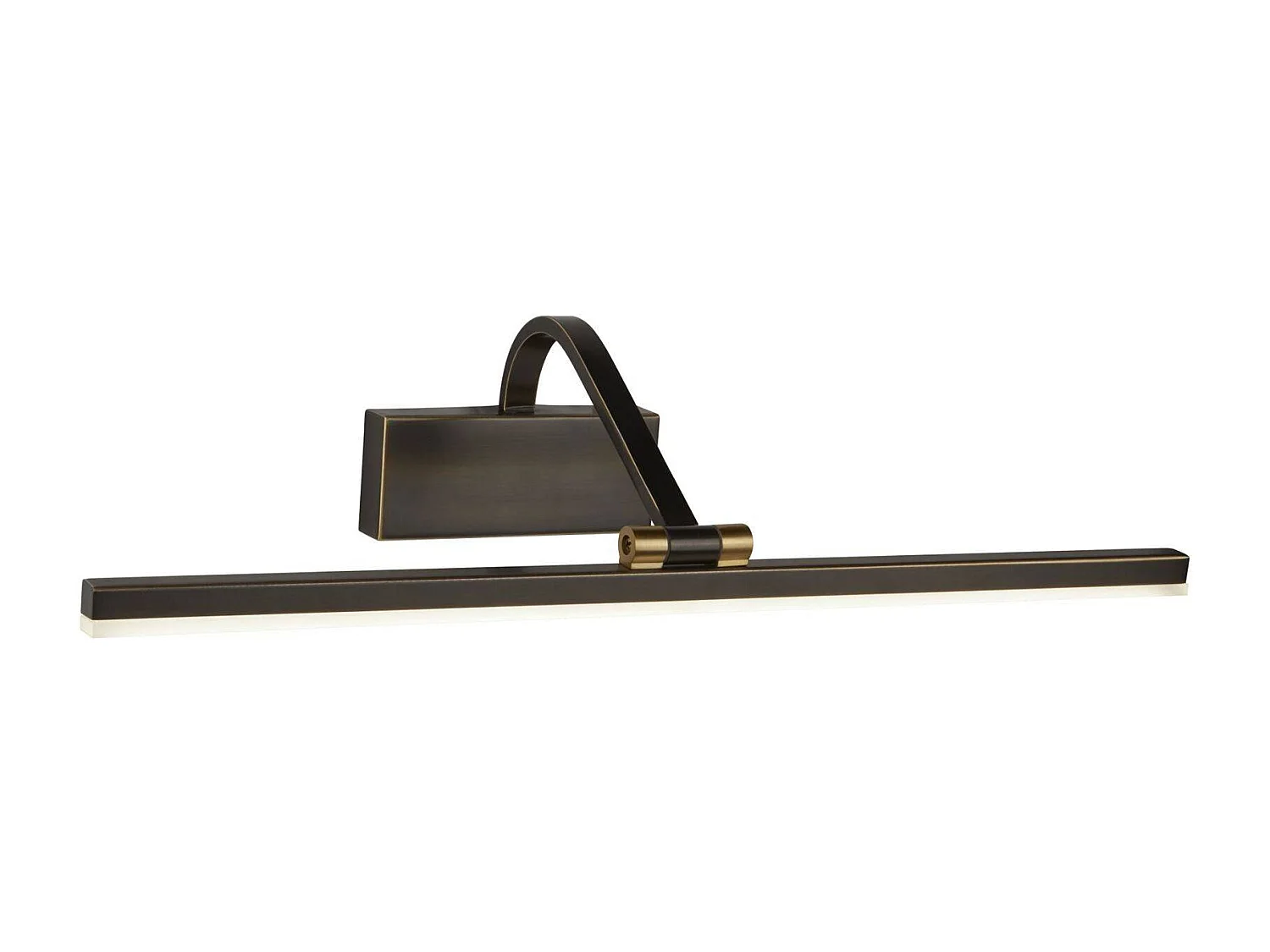 Searchlicht Picture lichts - Integrierte LED 1 Licht Bild Wandleuchte Schwarz gebürstet Gold