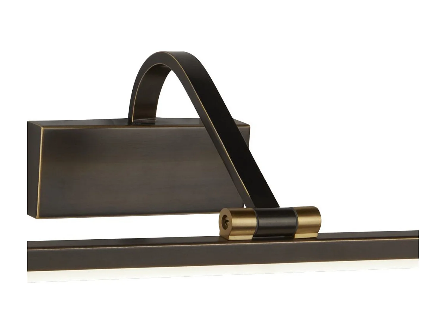 Searchlicht Picture lichts - Integrierte LED 1 Licht Bild Wandleuchte Schwarz gebürstet Gold