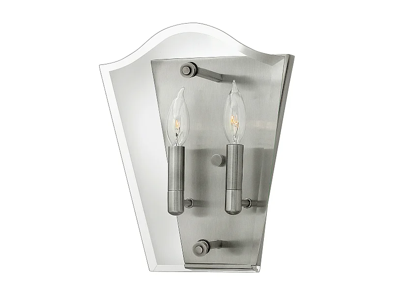 Elstead Wingate - 2 licht Indoor Candle Wandleuchte Poliertes antikes Nickel, E14