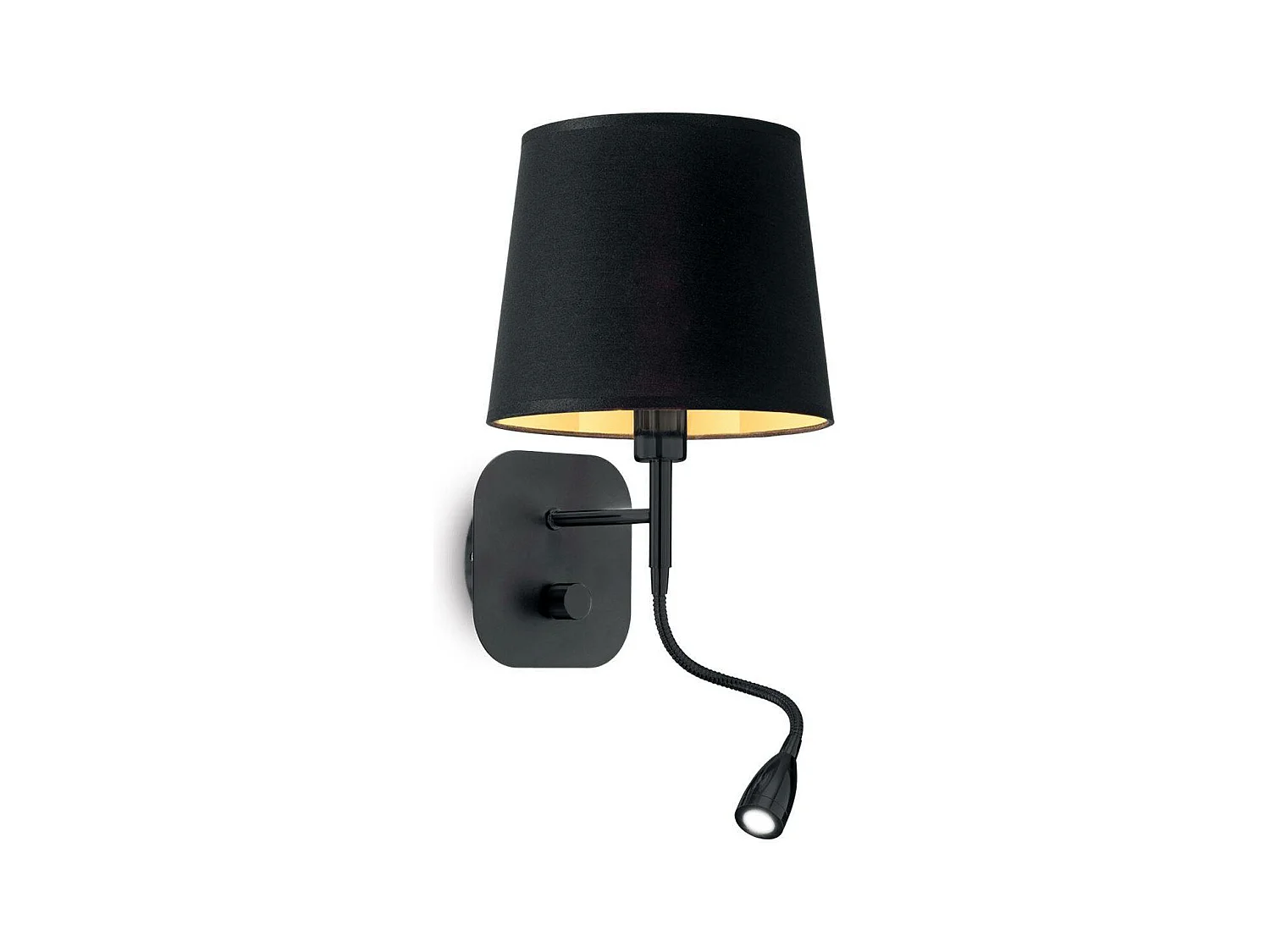 Ideal Lux Nordik - LED 2 Licht Wandleuchte Schwarz