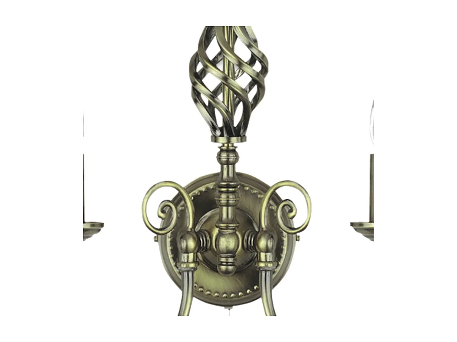 Searchlight Zanzibar 2 ljus inomhusljus vgglampa antik mssing, E14