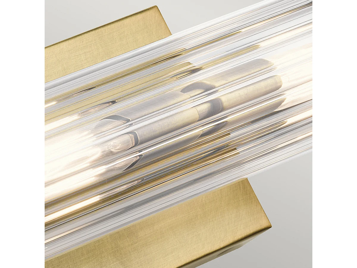 Elstead Kichler Azores Badrumsvägglampa Naturmässing, IP44