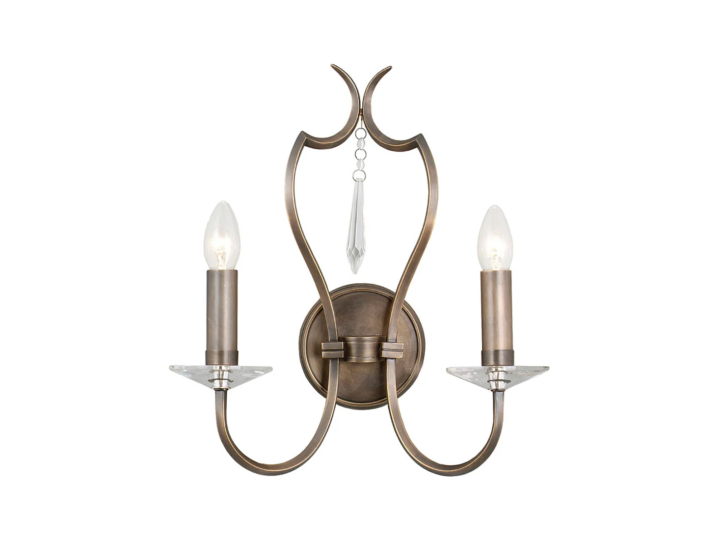 Elstead Pimlico - 2 Licht Wandleuchte für Innenkerzen Dunkelbronze, E14