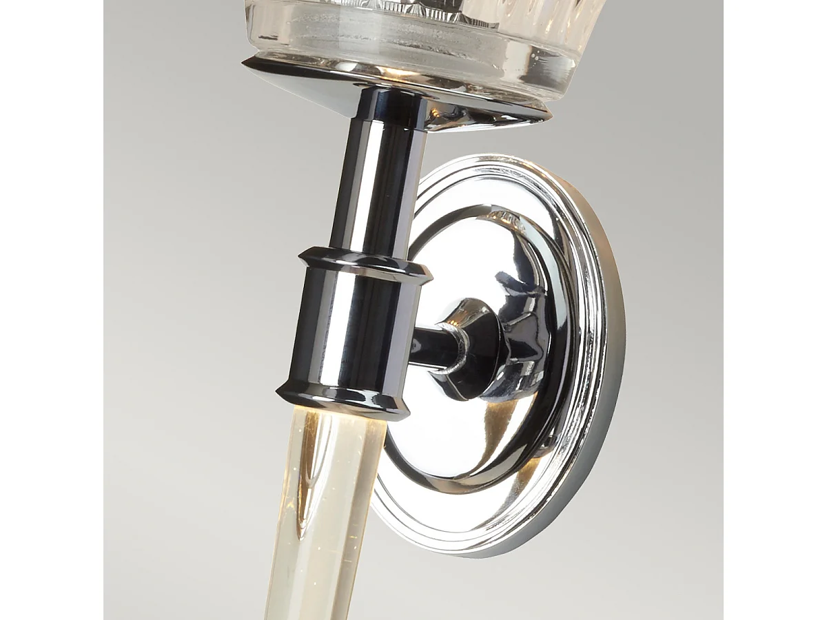 Elstead Agatha 2 ljus inomhus vägglampa polerad krom, G9