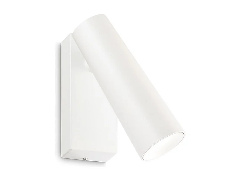 Ideal Lux PIPE Lampada da lettura orientabile da parete bianca 3000K
