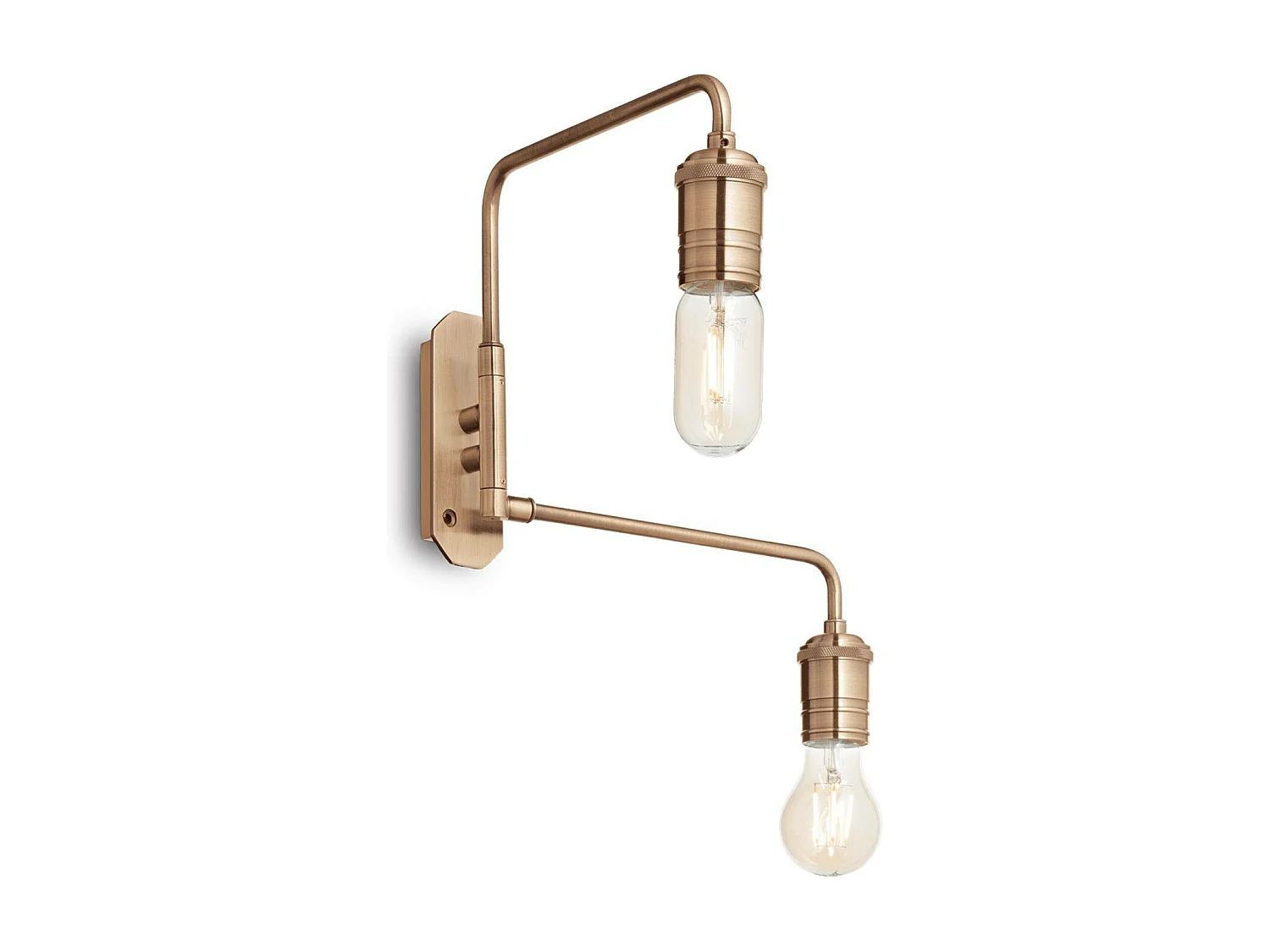 Ideal Lux Triumph Applique murale à 2 ampoules en laiton antique