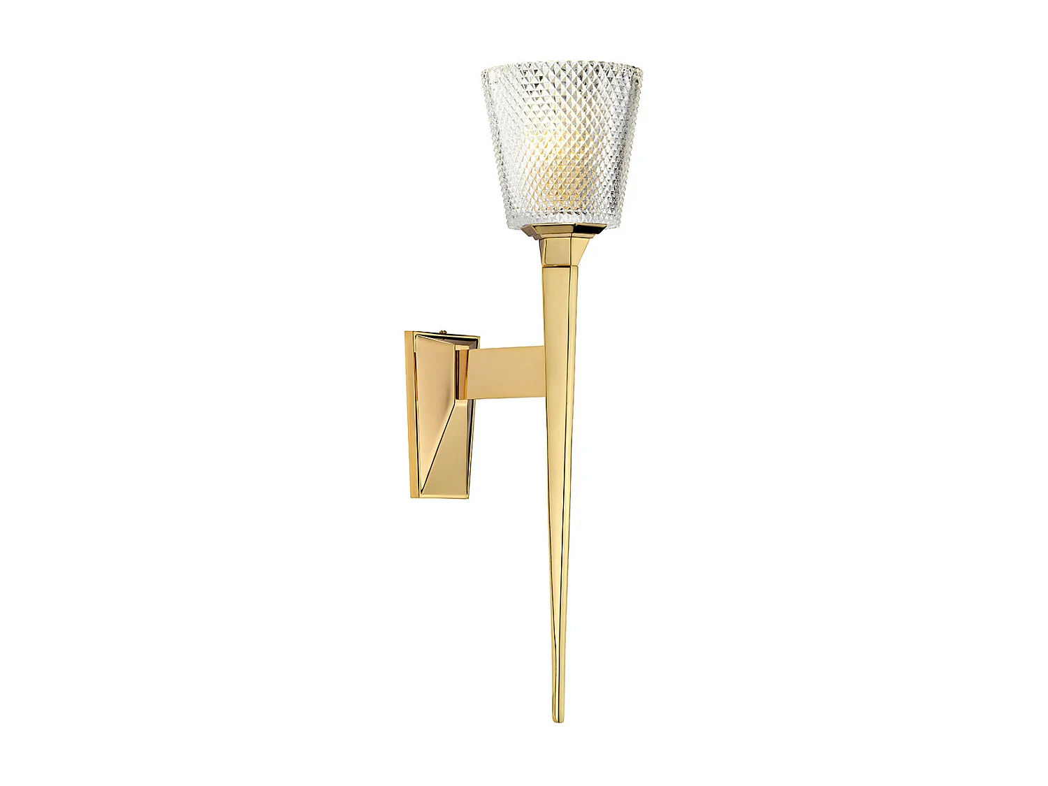Elstead Verity - 1 Licht Wandleuchte poliert Gold Glasschirm, G9