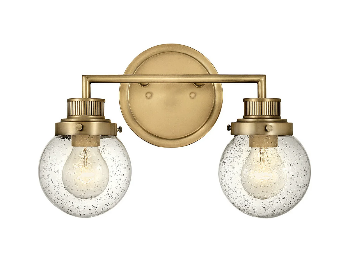 Elstead Hinkley Poppy Badezimmer-Wandleuchte Heritage Messing, IP44