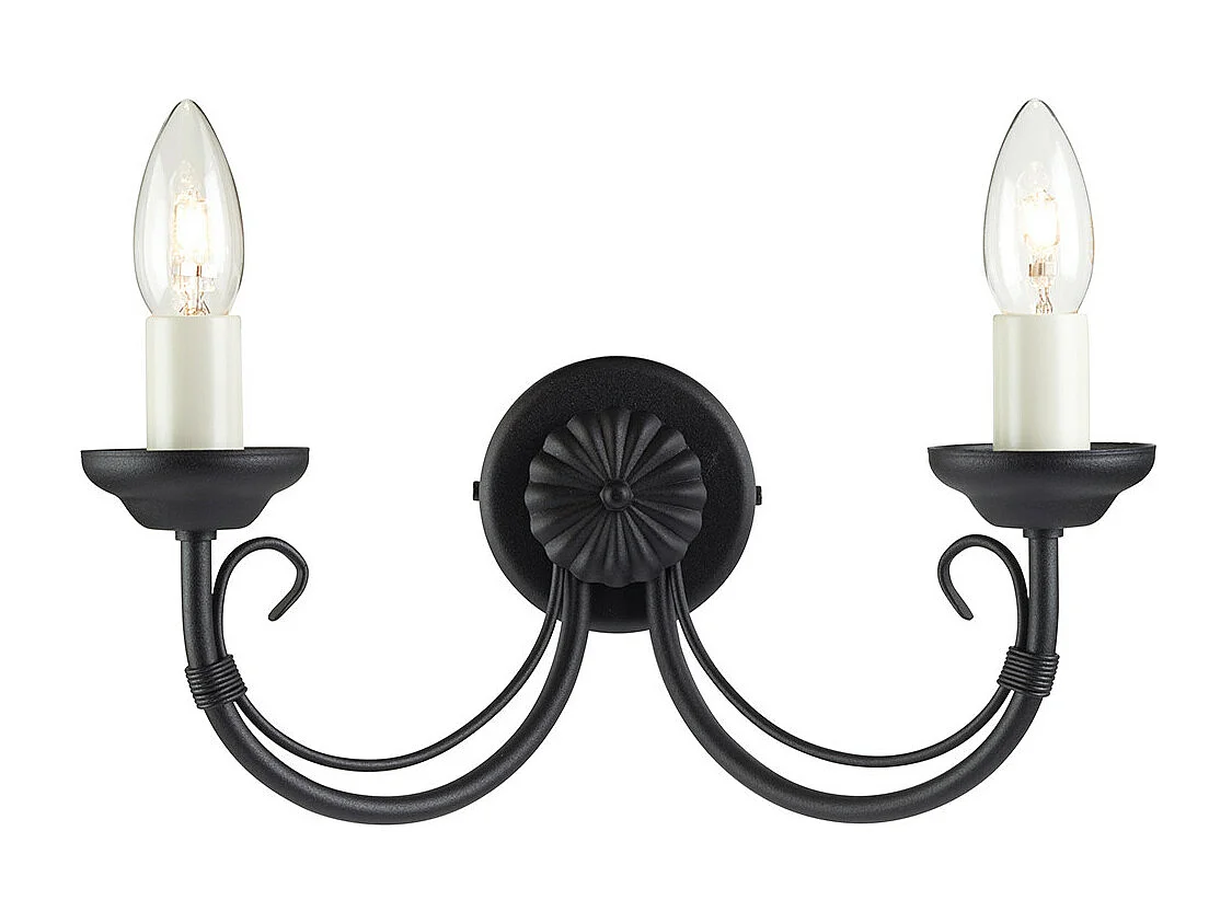 Elstead Chartwell - 2 licht Indoor Candle Wandleuchte Schwarz, E14
