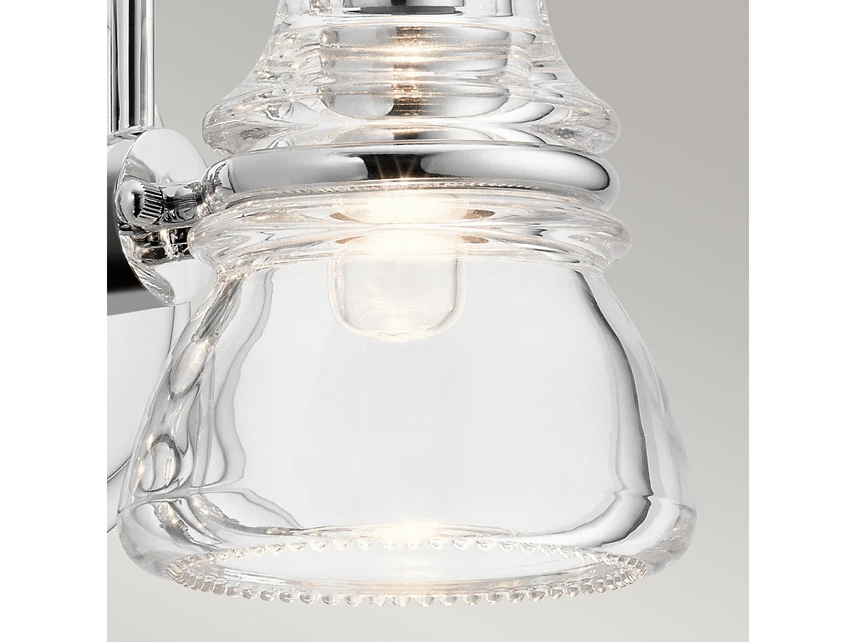 Elstead Kichler Talland Badezimmer-Wandleuchte Chrom poliert, IP44