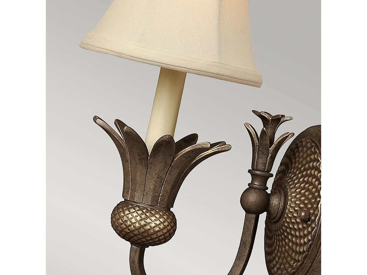 Elstead Plantation 1 ljus inomhusvägglampa Pearl Bronze, E14