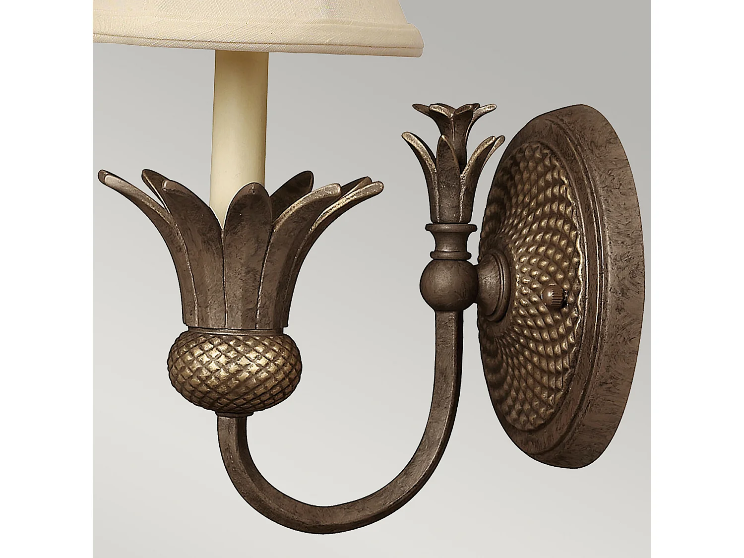 Elstead Plantation 1 ljus inomhusvägglampa Pearl Bronze, E14