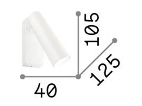 Ideal Lux PIPE Lámpara de lectura orientable de pared negra 3000K