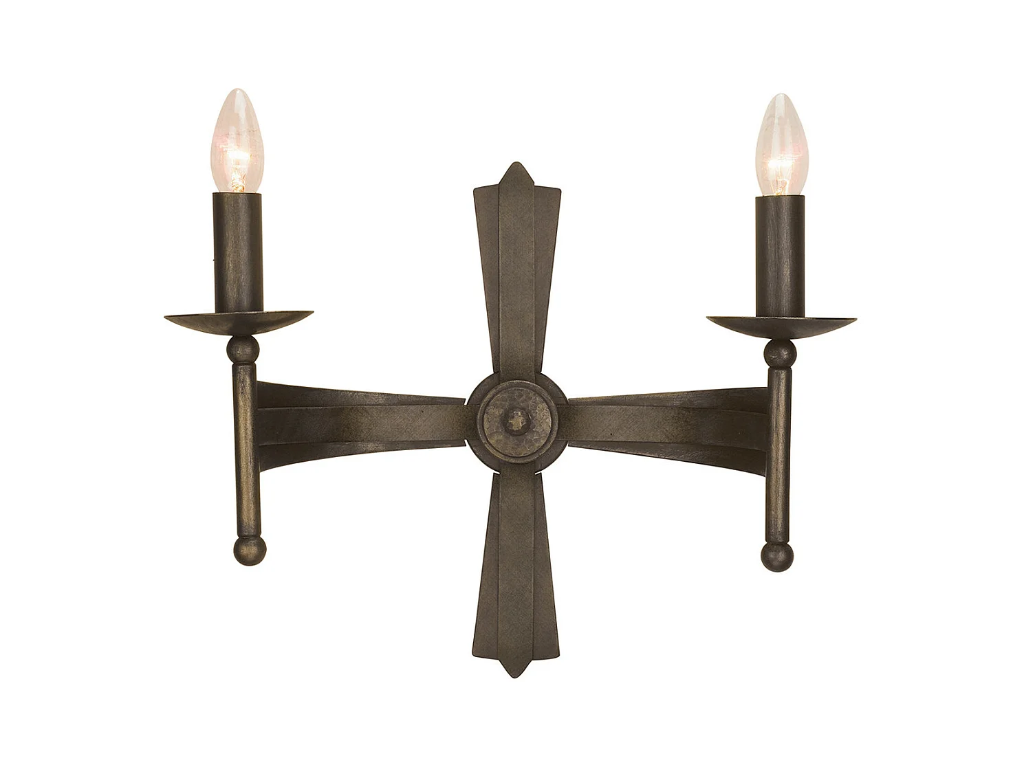 Elstead Cromwell - Lampada da parete a candela per interni a 2 luci Bronzo antico, E14