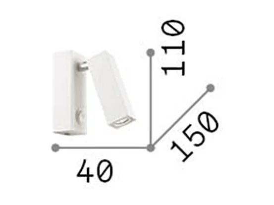 Ideal Lux Page Lampes de lecture LED 1 lumière noire