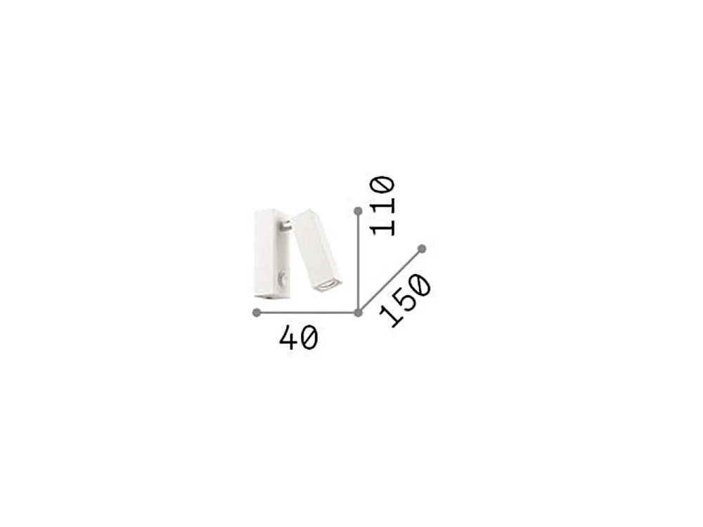 Ideal Lux Page - LED 1 Licht Leselampen Schwarz