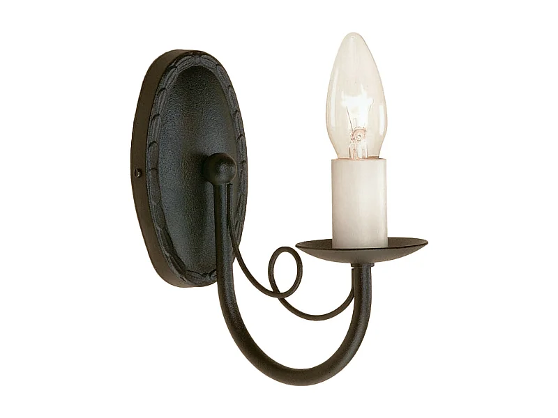 Elstead Minster 1 ljus inomhusljus vägglampa svart, E14