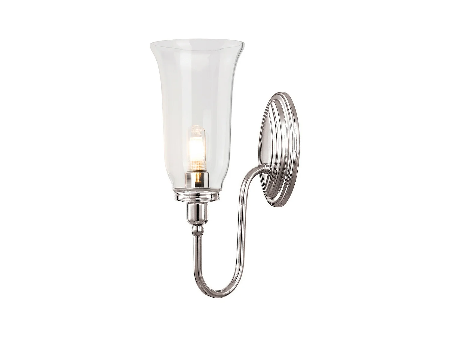 Elstead Blake - 1 applique da parete per bagno chiaro nichel lucido IP44, G9