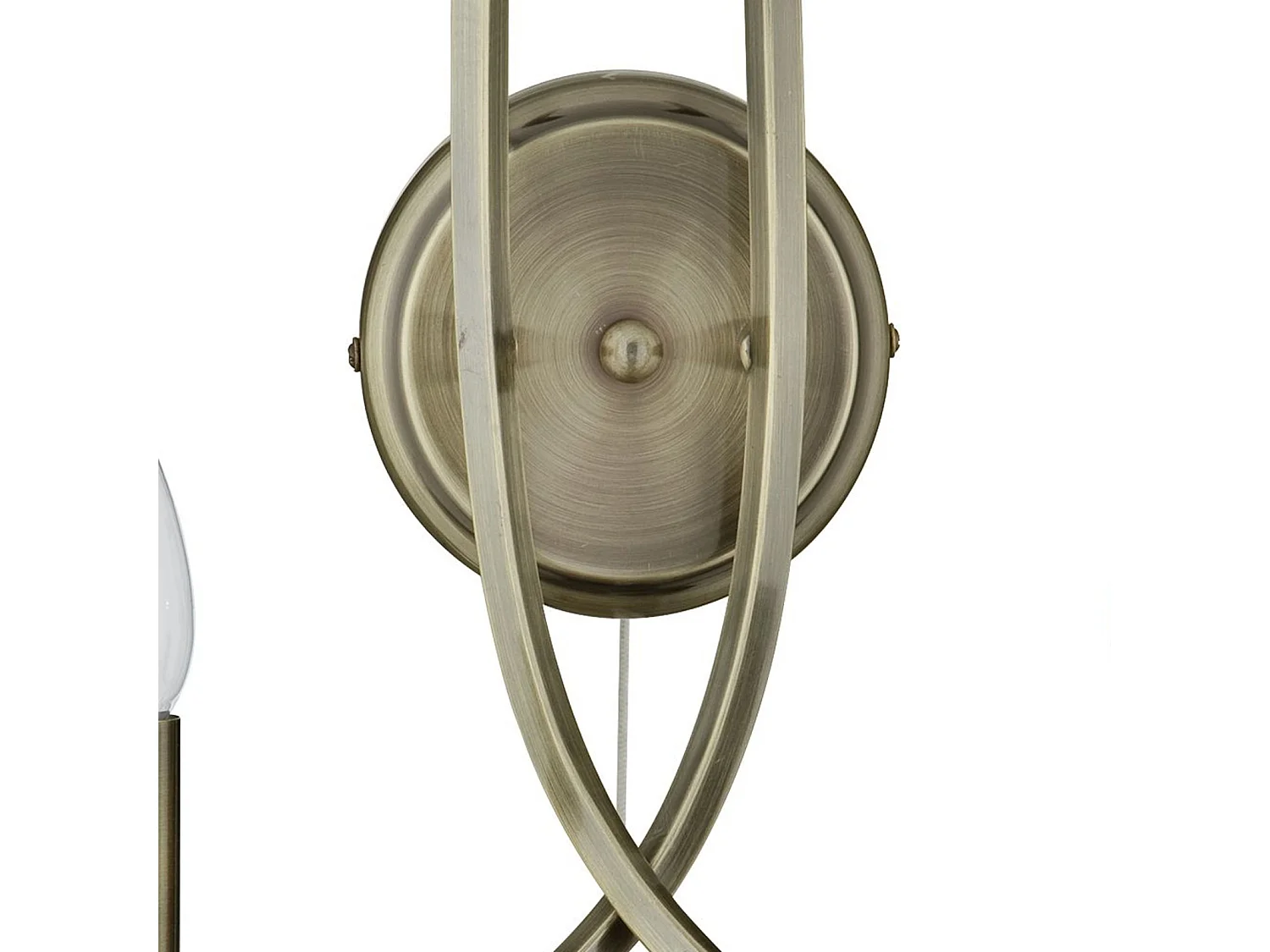 Searchlight Ascona - Lampada da parete a candela in vetro per interni a 2 luci in ottone antico, E14