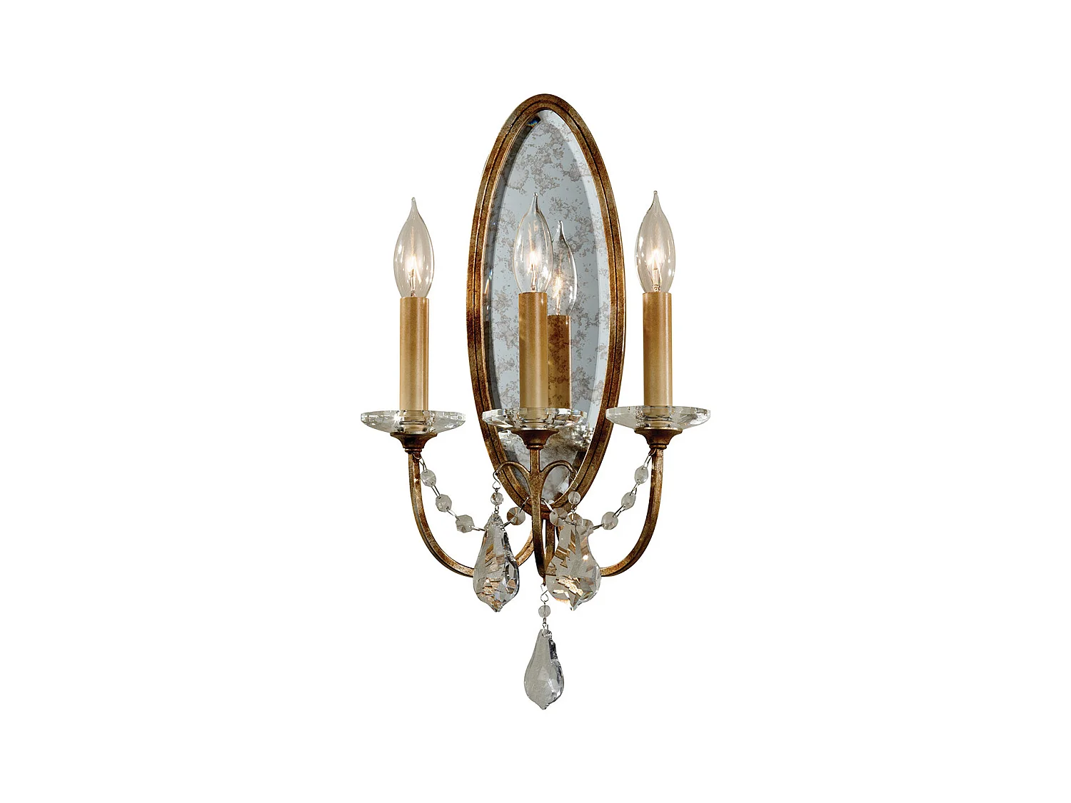 Elstead Valentina - 3 Licht Innenkerze Wandleuchte Bronze, E14