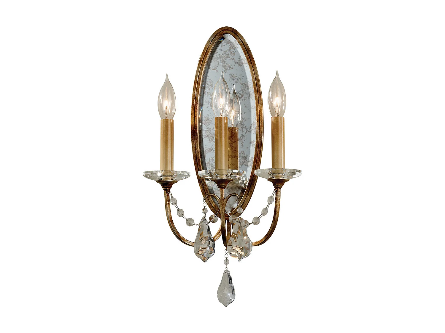 Elstead Valentina - 3 Licht Innenkerze Wandleuchte Bronze, E14