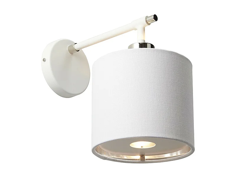 Elstead Balance 1 ljus inomhus kupol vägglampa polerad vit, nickel, E27