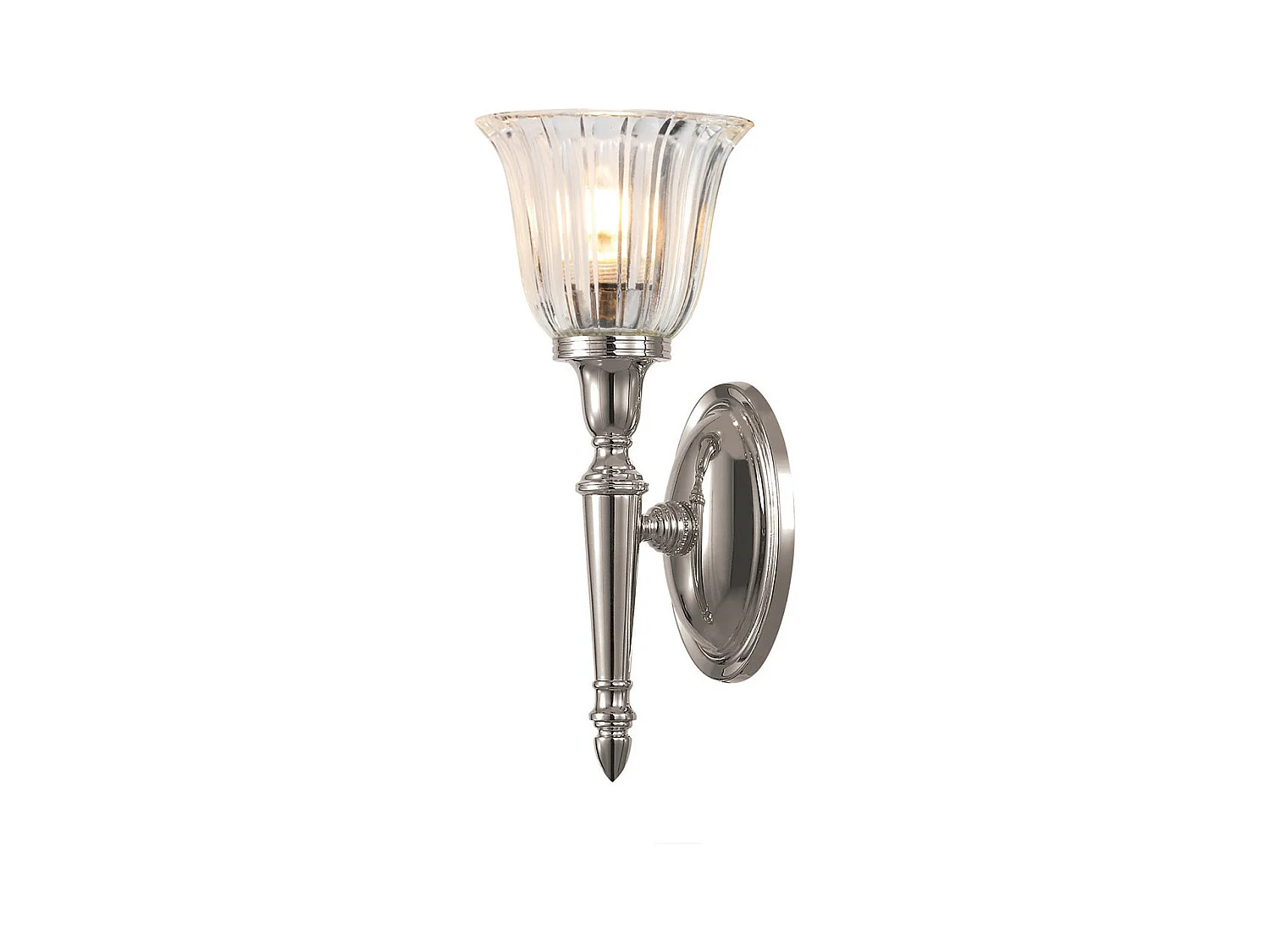 Elstead Dryden - 1 applique da parete per bagno chiaro nichel lucido IP44, G9