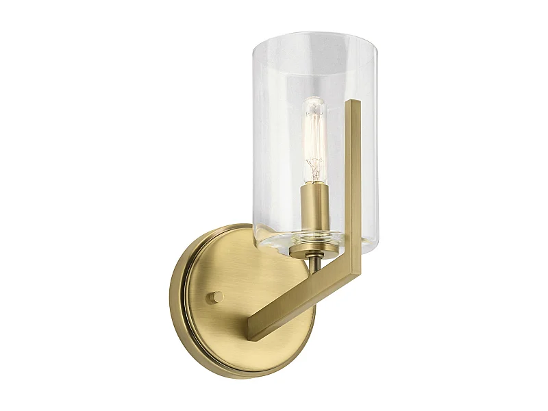 Elstead Kichler Nye Vägglampa Borstad Naturmässing