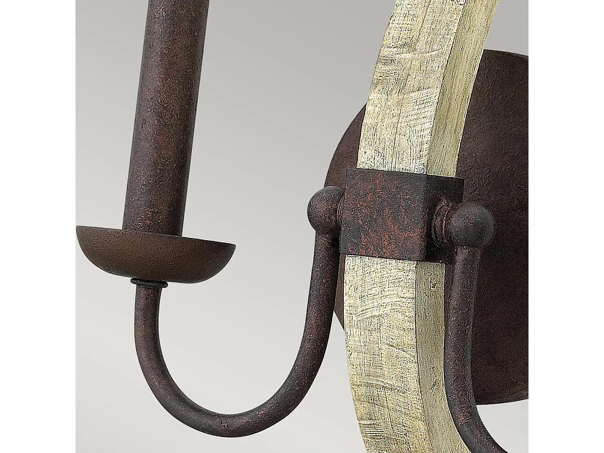 Elstead Middlefield 2 ljus inomhusljus Väggljus Järnrost, E14