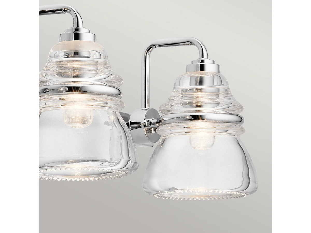 Elstead Kichler Talland Badezimmer-Wandleuchte Chrom poliert, IP44