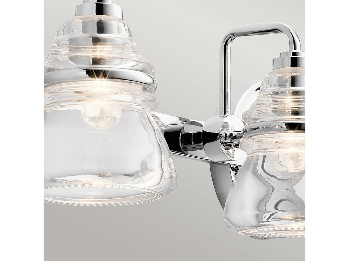 Elstead Kichler Talland Badezimmer-Wandleuchte Chrom poliert, IP44